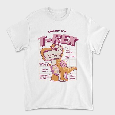 T Rex Anatomy Funny, Tricou Barbati (Unisex)