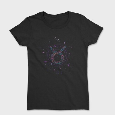 Taurus Floral Zodiac Sign, Tricou Femei