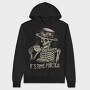 Tea Time Skeleton Grunge, Hanorac Oversize Barbati (Unisex)