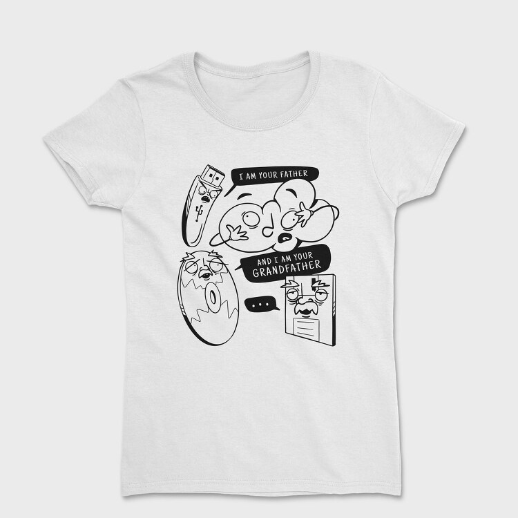 Technology Storage Cloud Usb Joke, Tricou Femei