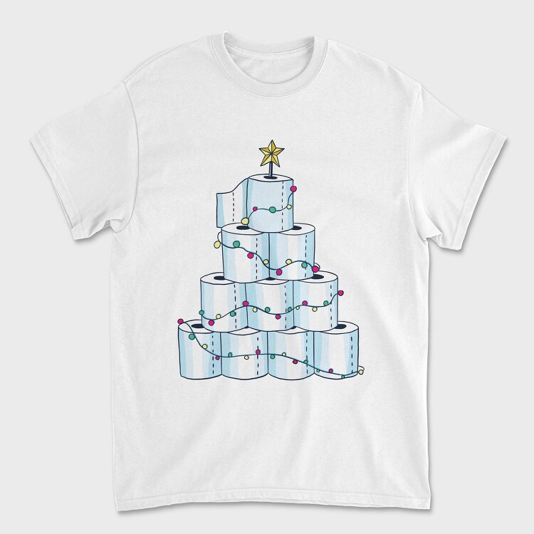 Toilet Paper Christmas Tree, Tricou Barbati (Unisex)
