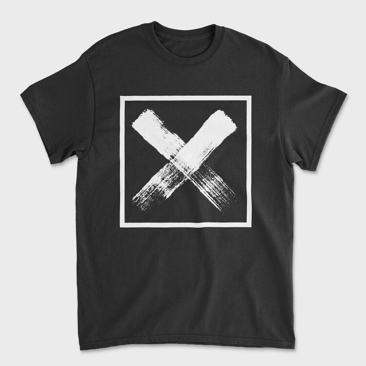 Letter X In Square Grunge, Tricou Barbati (Unisex)