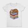 Librarian Sloth Sleeping Books, Tricou Femei