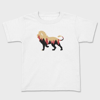 Lion Forest Silhouette, Tricou Copii