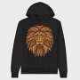 Lion Mandala Illustration Color 001, Hanorac Oversize Barbati (Unisex)