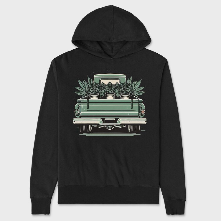Loaded Truck With Weed Plants, Hanorac Oversize Barbati (Unisex)