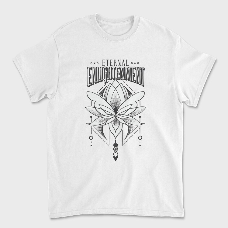 Lotus Flower Eternal Enlightenment Quote, Tricou Barbati (Unisex)