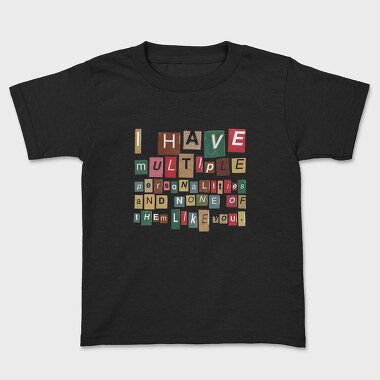Magazine Cut Out Letters Personalities, Tricou Copii