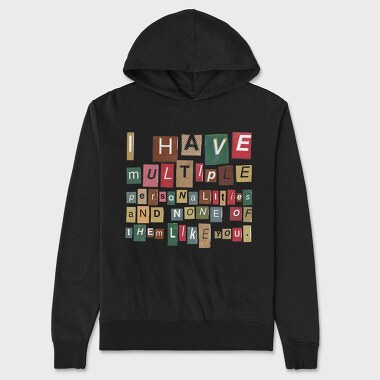 Magazine Cut Out Letters Personalities, Hanorac Oversize Barbati (Unisex)