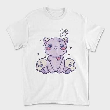Pastel Goth Stuffed Cat, Tricou Barbati (Unisex)