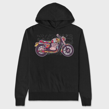 Hippie Motorcycle, Hanorac Oversize Barbati (Unisex)