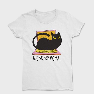 Home Office Cat Computer, Tricou Femei