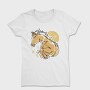 Horse Animal Continuous Line Jumping, Tricou Femei