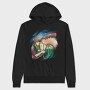 Horse Girl Colorful Hair, Hanorac Oversize Barbati (Unisex)