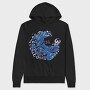 Wave With Koi Fishes, Hanorac Oversize Barbati (Unisex)