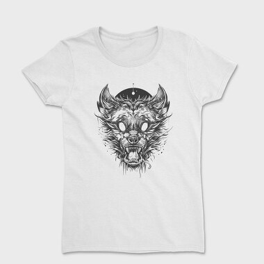 White Eyes Wolf Creature Goth, Tricou Femei