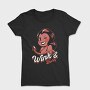 Winking Devil Pun Cartoon Girl Halloween, Tricou Femei