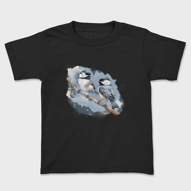 Winter Chickadee Birds, Tricou Copii