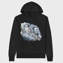 Winter Chickadee Birds, Hanorac Oversize Barbati (Unisex)