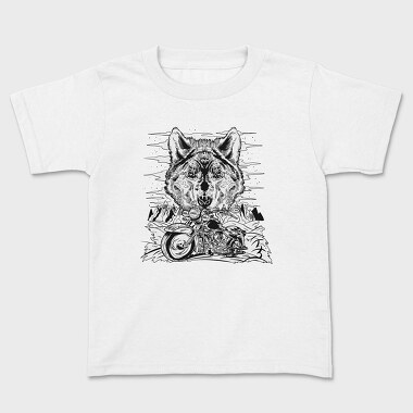 Wolf And Bike, Tricou Copii