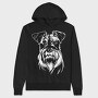 Schnauzer Dog Illustration, Hanorac Oversize Barbati (Unisex)