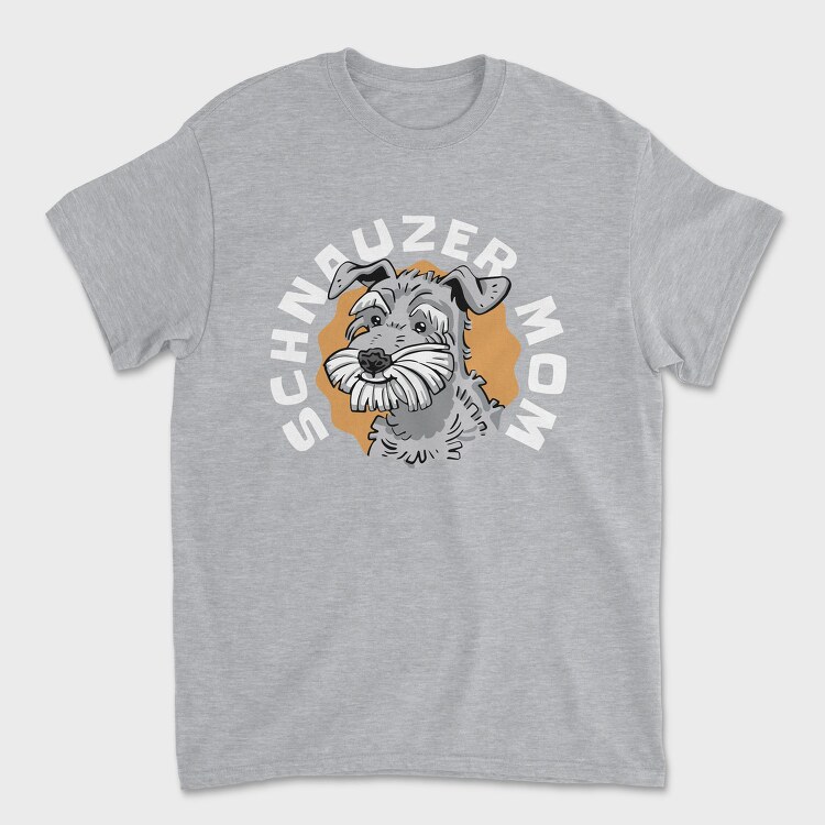 Schnauzer Dog Portrait, Tricou Barbati (Unisex)