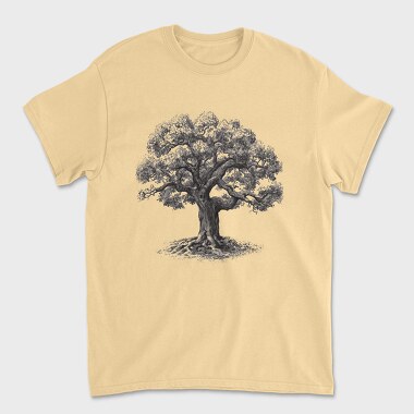 Serene Oak Tree, Tricou Barbati (Unisex)
