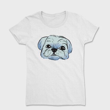 Shih Tzu Dog Portrait, Tricou Femei