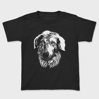 Majestic Dog Portrait Borzoi, Tricou Copii