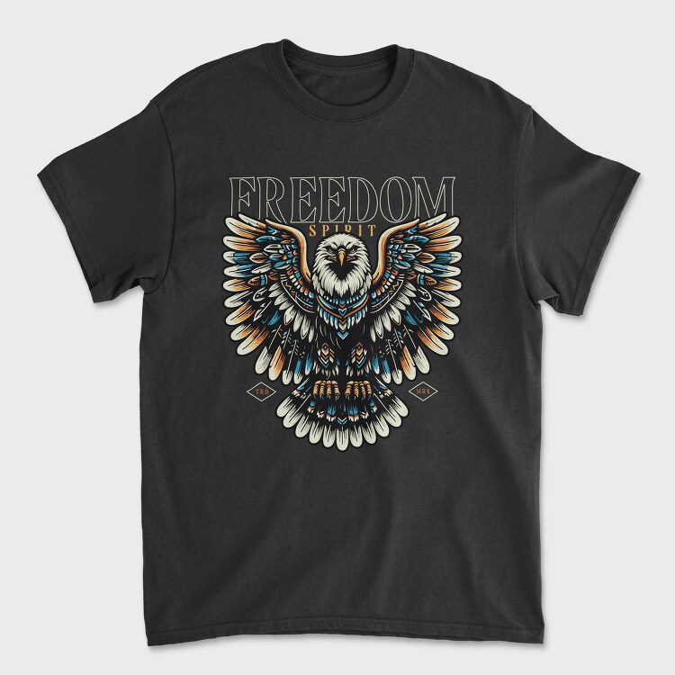Majestic Eagle Native Freedom, Tricou Barbati (Unisex)