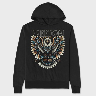 Majestic Eagle Native Freedom, Hanorac Oversize Barbati (Unisex)