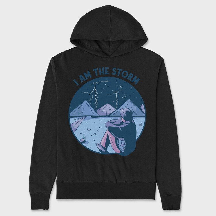 Man In Storm Nature I Am The Storm, Hanorac Oversize Barbati (Unisex)
