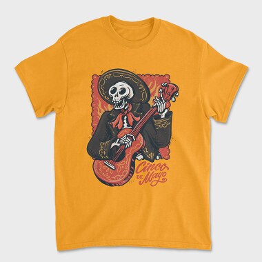Mariachi Skeleton Cinco De Mayo Vintage, Tricou Barbati (Unisex)