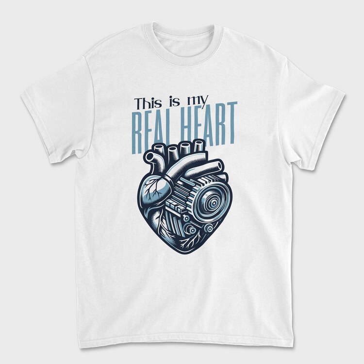 Mechanical Heart Anatomy Real Heart, Tricou Barbati (Unisex)