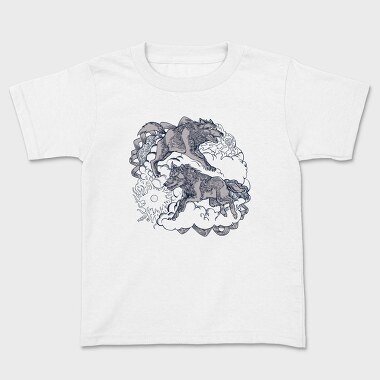 Wolves From Norse Mythology Skoll Hati, Tricou Copii
