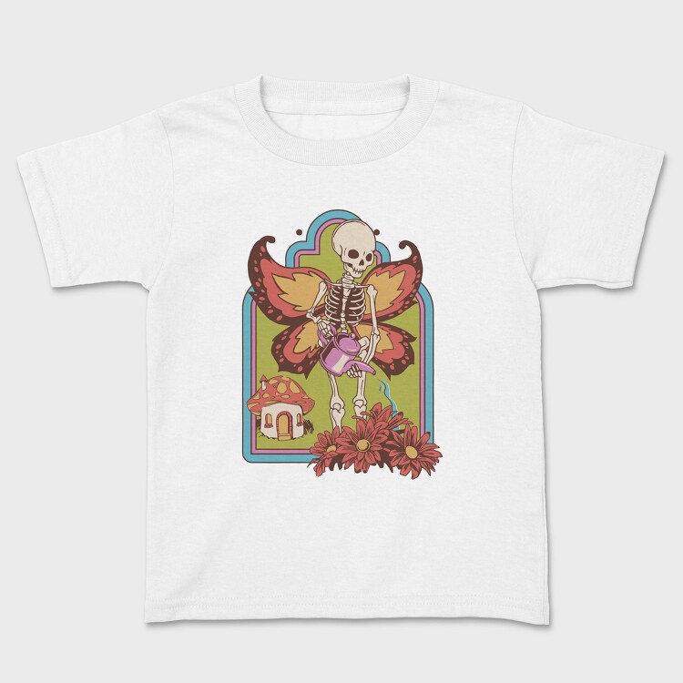 Skeleton And Flowers Skull Fairy, Tricou Copii