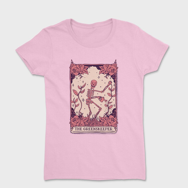 Skeleton Gardener Tarot Card Greenskeeper, Tricou Femei