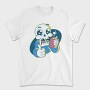 Skeleton Reaper Drinking Grim Coffee, Tricou Barbati (Unisex)