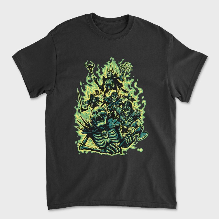 Skeleton Warriors Necromancer, Tricou Barbati (Unisex)