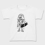 Skeleton With Skateboard Skate Skull, Tricou Copii