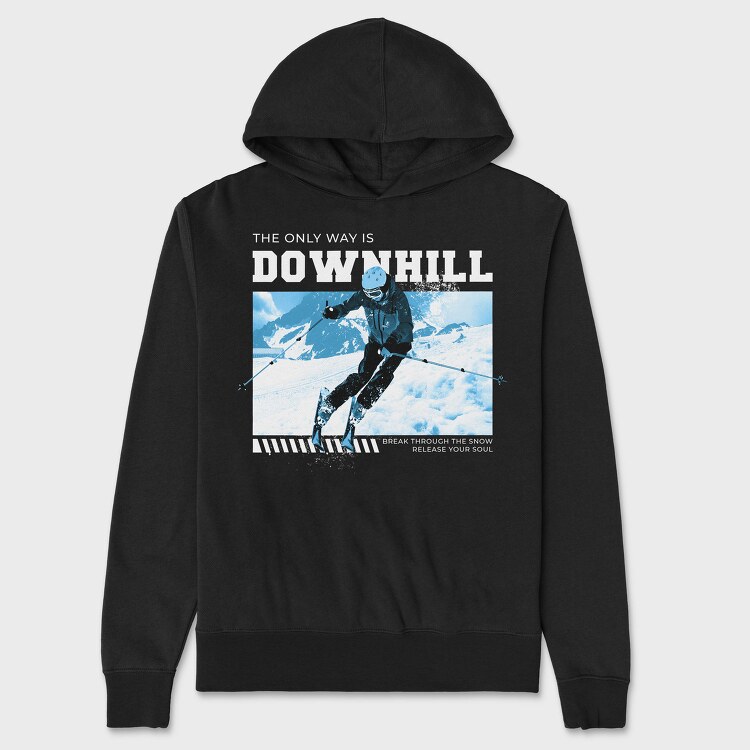 Ski Downhill Tote, Hanorac Oversize Barbati (Unisex)