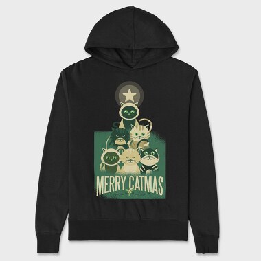 Merry Catmas Christmas, Hanorac Oversize Barbati (Unisex)