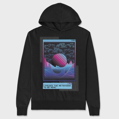 Metaverse Quote Vaporwave, Hanorac Oversize Barbati (Unisex)