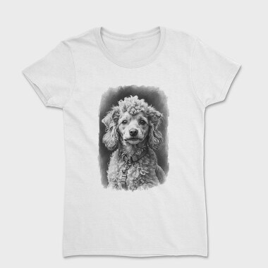 Miniature Poodle Portrait, Tricou Femei
