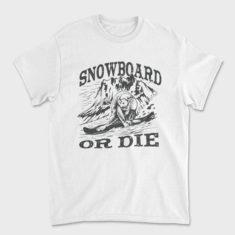 Monkey Snowboarding, Tricou Barbati (Unisex)