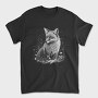 Monochrome Fox Snow Realistic, Tricou Barbati (Unisex)