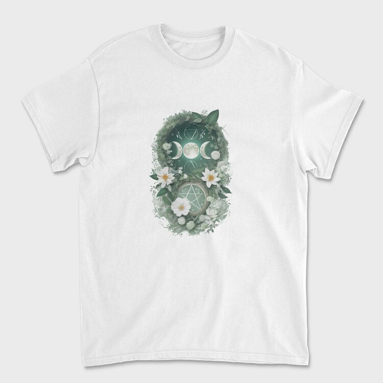 Moon And Flower Magic, Tricou Barbati (Unisex)