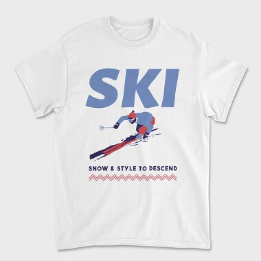 Ski Snow Style Winter, Tricou Barbati (Unisex)