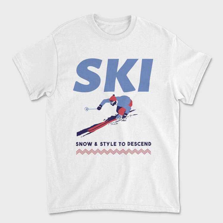 Ski Snow Style Winter, Tricou Barbati (Unisex)