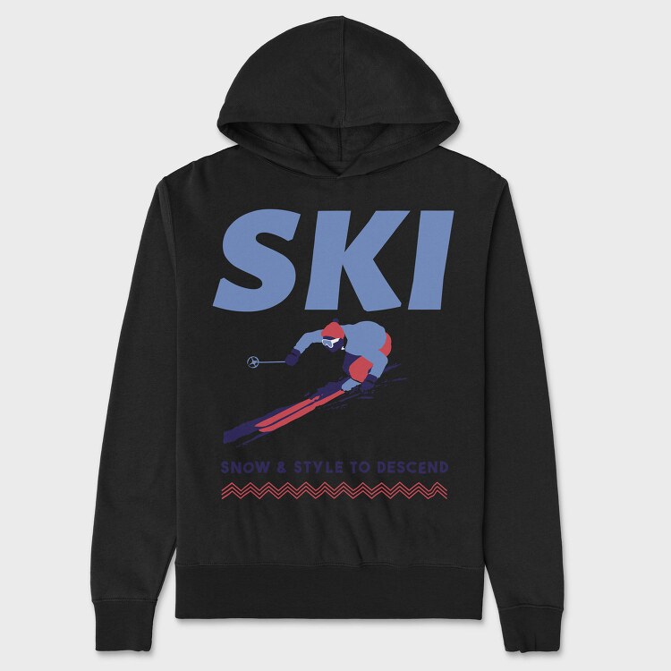 Ski Snow Style Winter, Hanorac Oversize Barbati (Unisex)